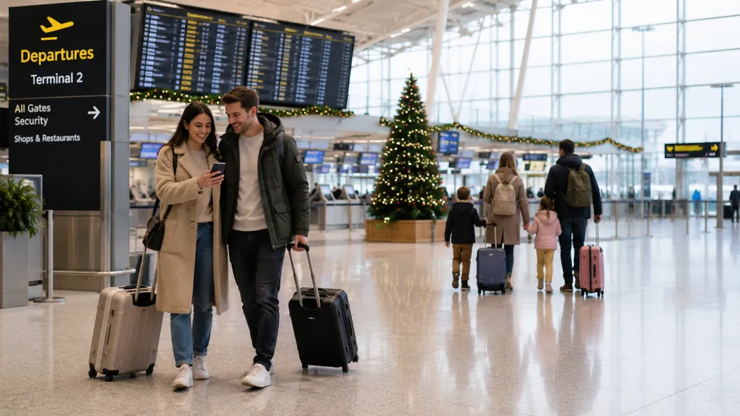 Manchester Airport Christmas Day traffic patterns