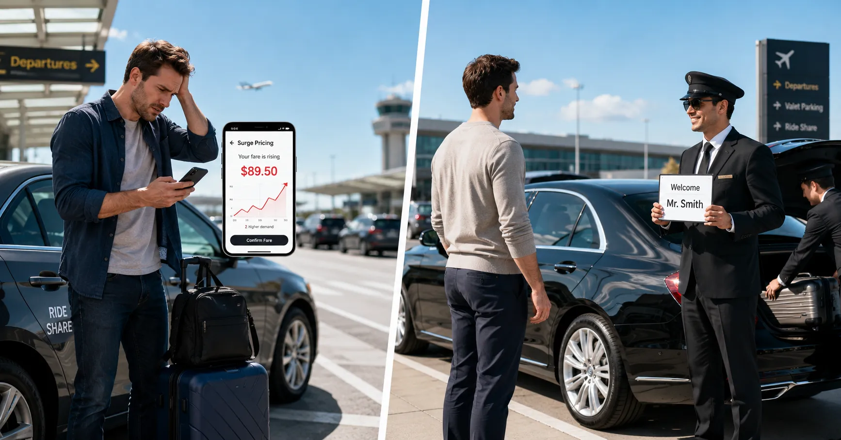 Uber surge pricing at the airport