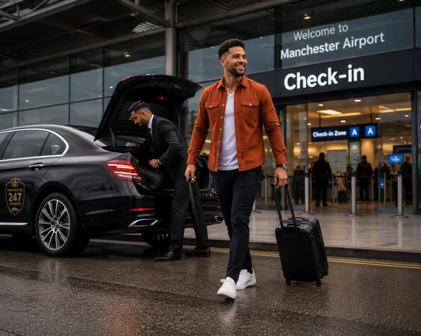 Blackburn to Manchester Airport private hire taxi