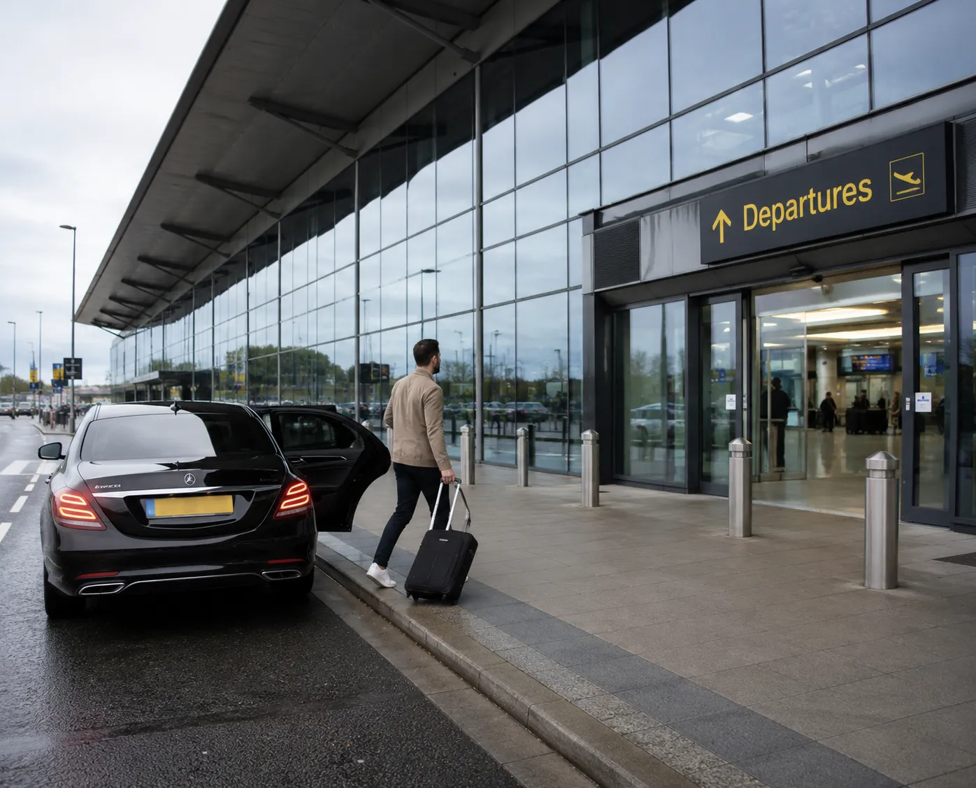 Huddersfield to Manchester Airport private hire taxi