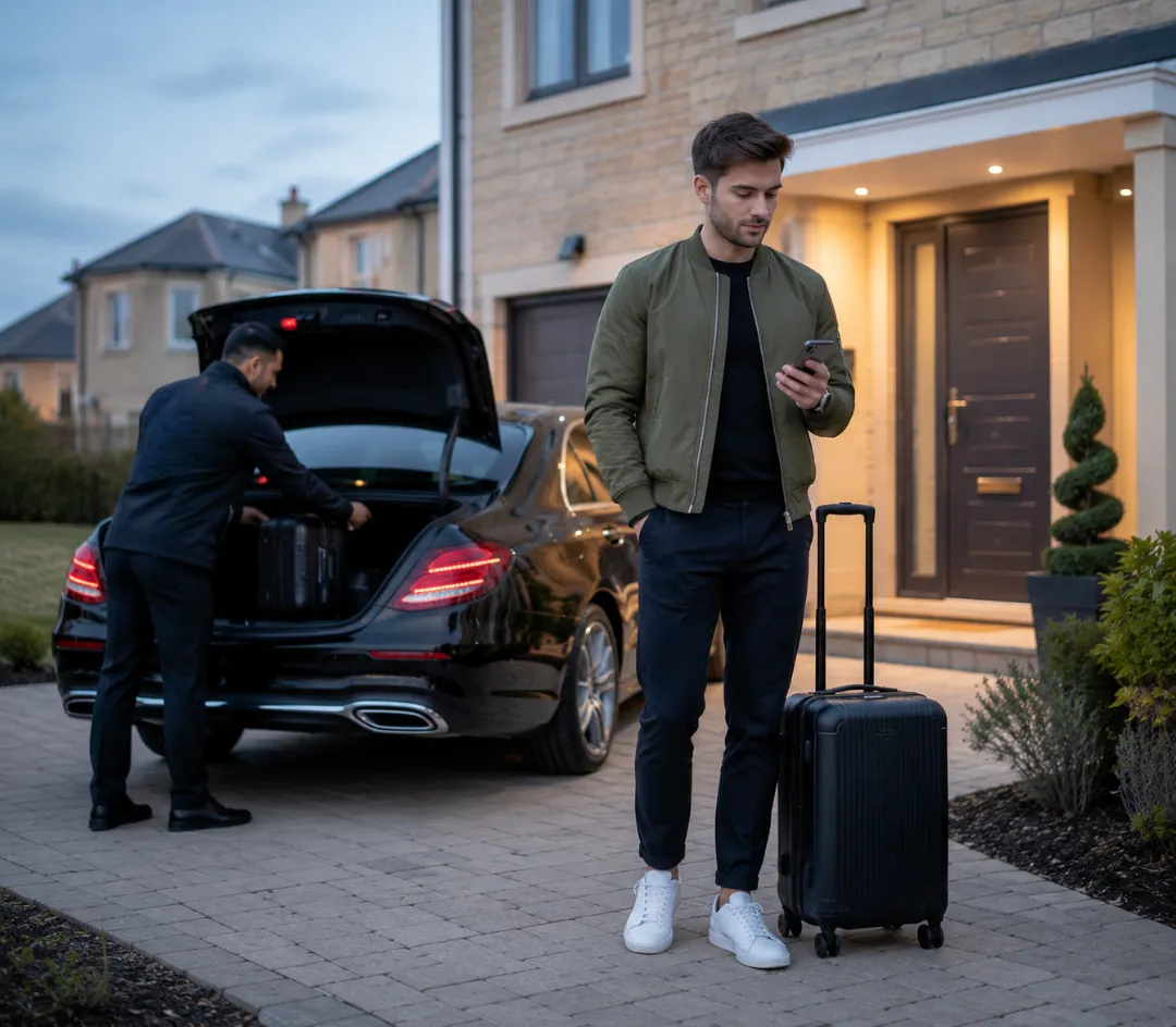 Harrogate to Manchester Airport private hire taxi