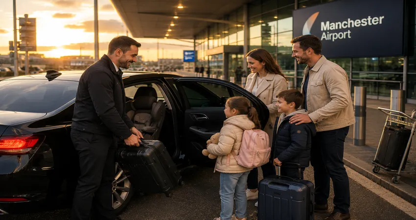 Book a taxi to Manchester Airport — fixed price private hire