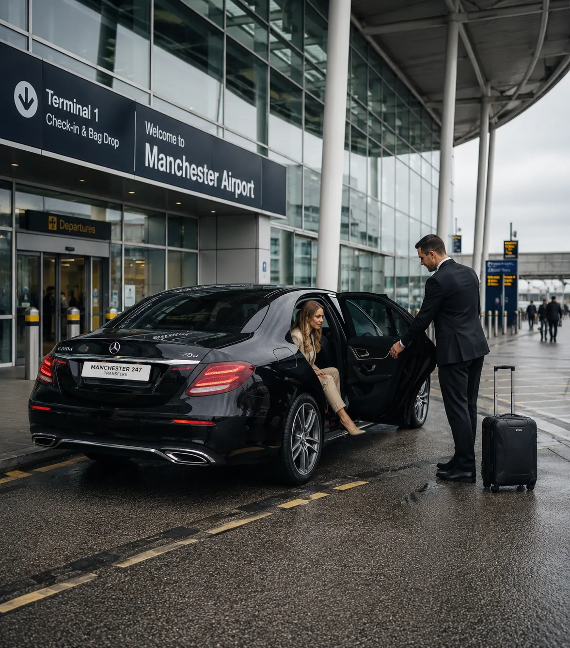 Wakefield to Manchester Airport private hire taxi