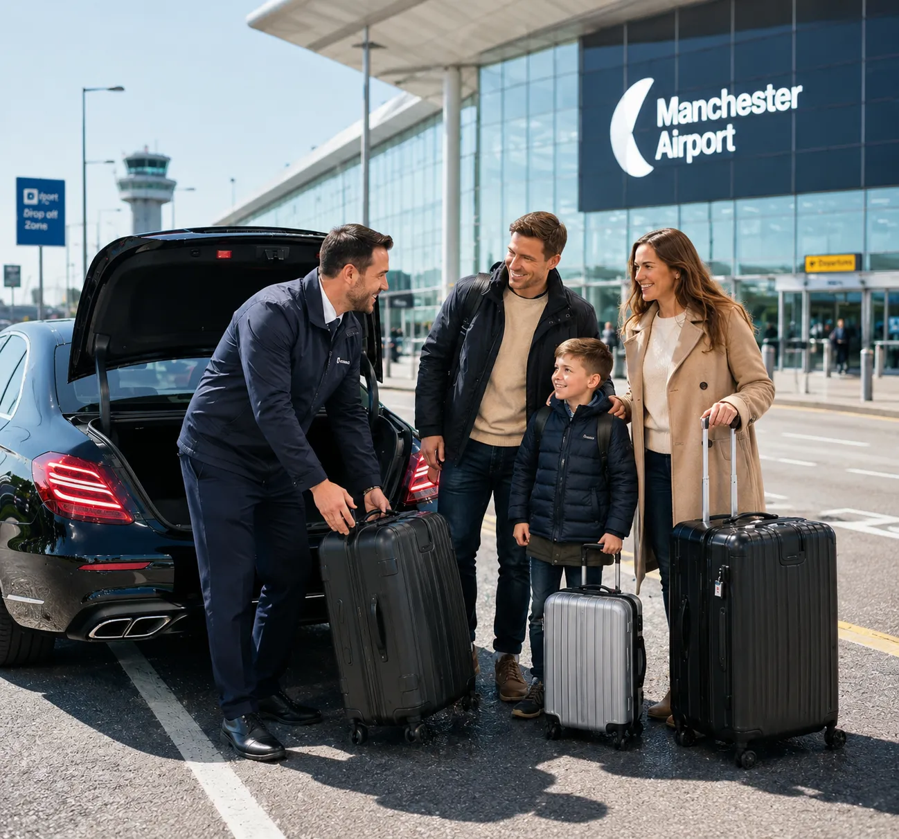 Book a taxi to Manchester Airport — fixed price private hire