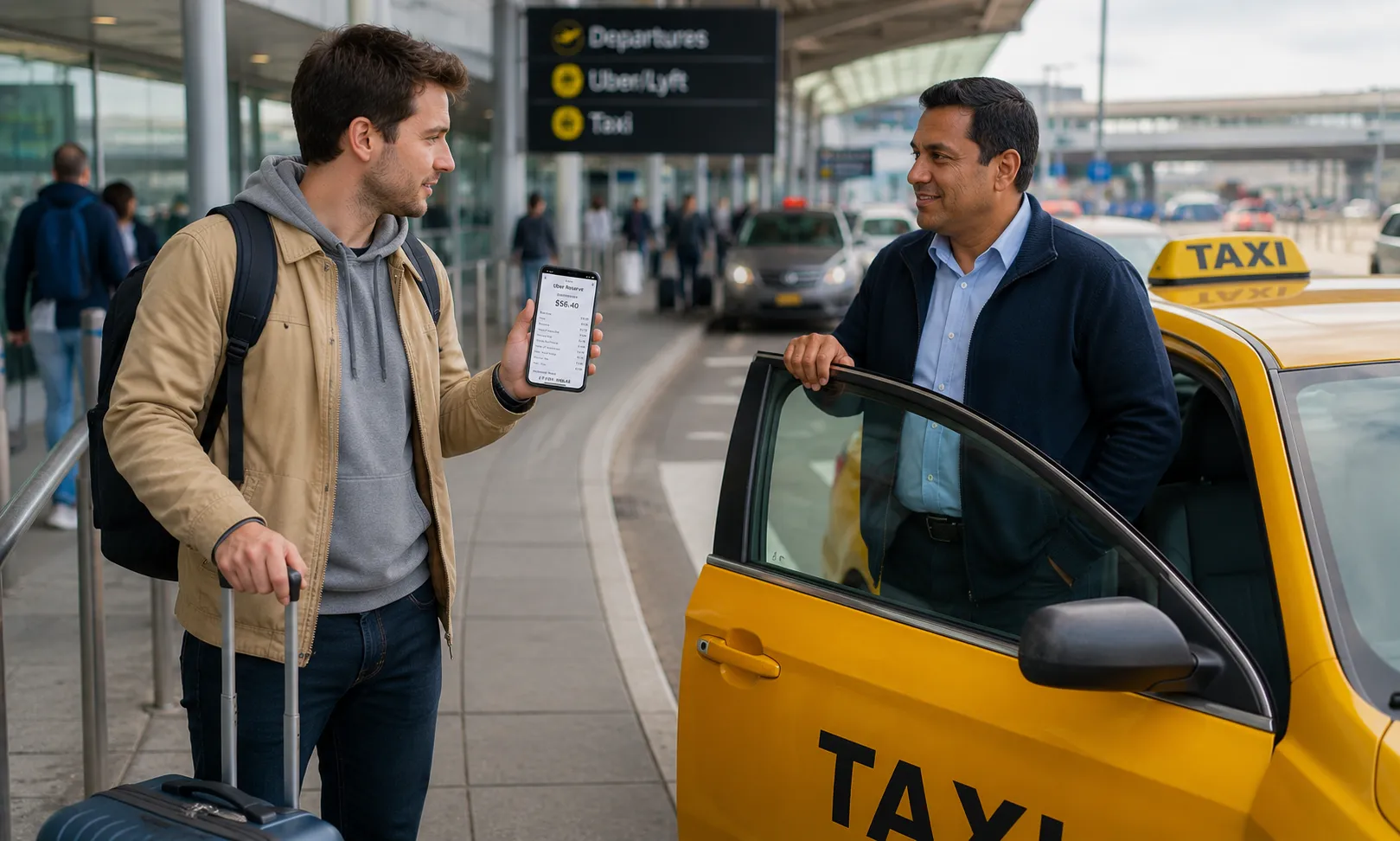 Taxi vs Uber Reserve for airport travellers